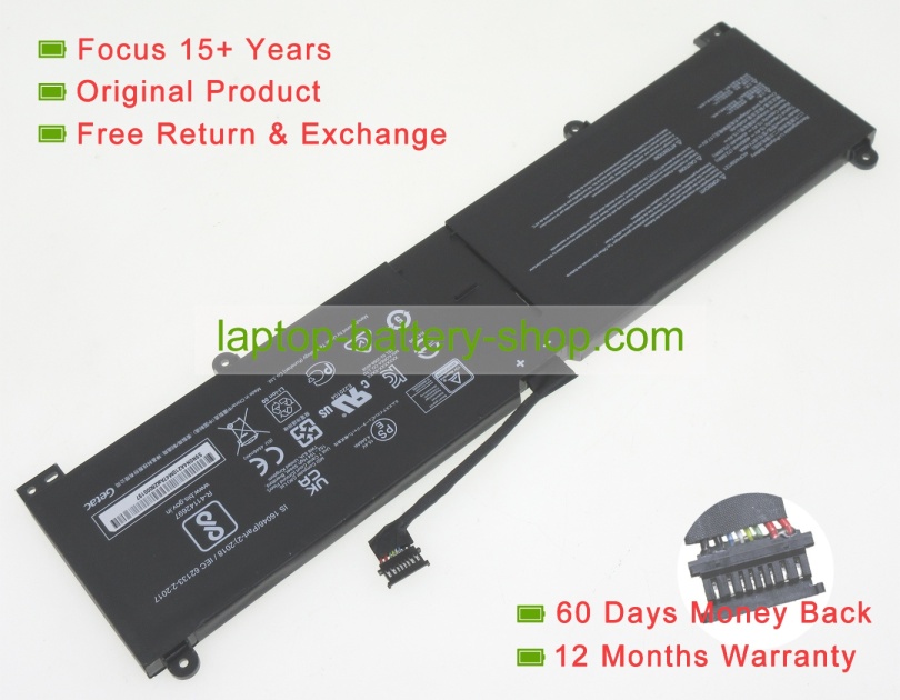 Msi BTY-M4A 15.4V 4650mAh original batteries - Click Image to Close