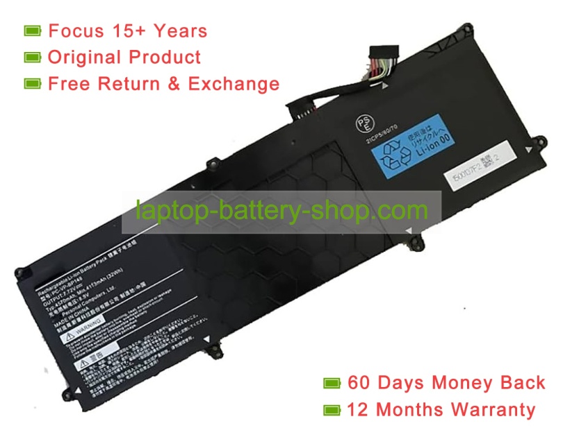 Nec PC-VP-BP148 7.72V 4113mAh original batteries - Click Image to Close