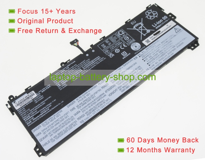 Lenovo 5B11F54001, L21D4PG3 15.44V 3305mAh original batteries - Click Image to Close