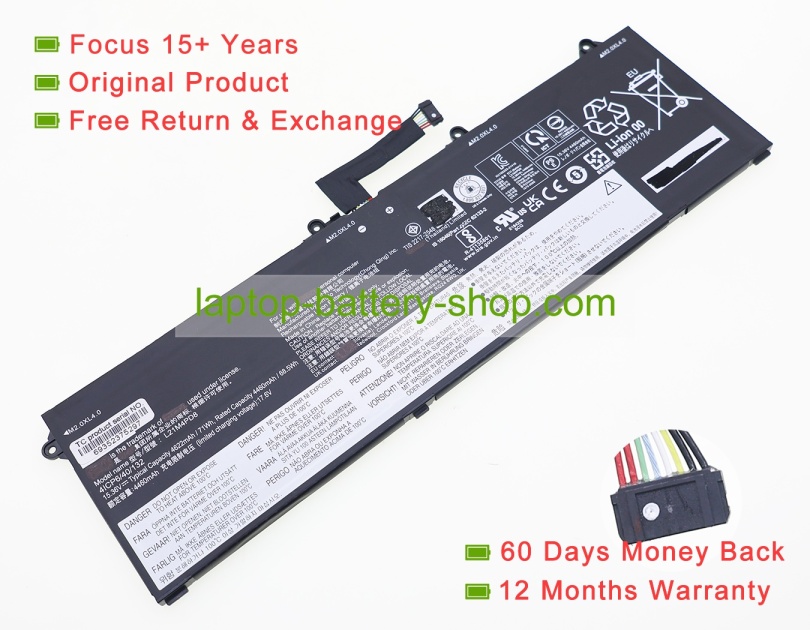 Lenovo L21D4PD8, L21M4PD8 15.36V 4622mAh original batteries - Click Image to Close