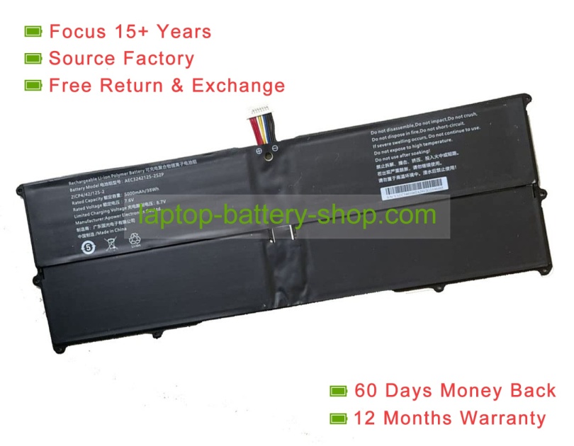 Other AEC3242125-2S2P 7.6V 5000mAh original batteries - Click Image to Close