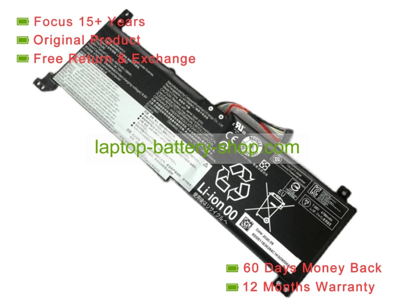 Lenovo L20M2PF8, 8SSB11C94113 7.68V 4947mAh original batteries - Click Image to Close
