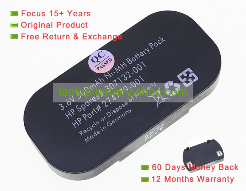 Hp 307132-001, 274779-001 3.6V 500mAh original batteries - Click Image to Close