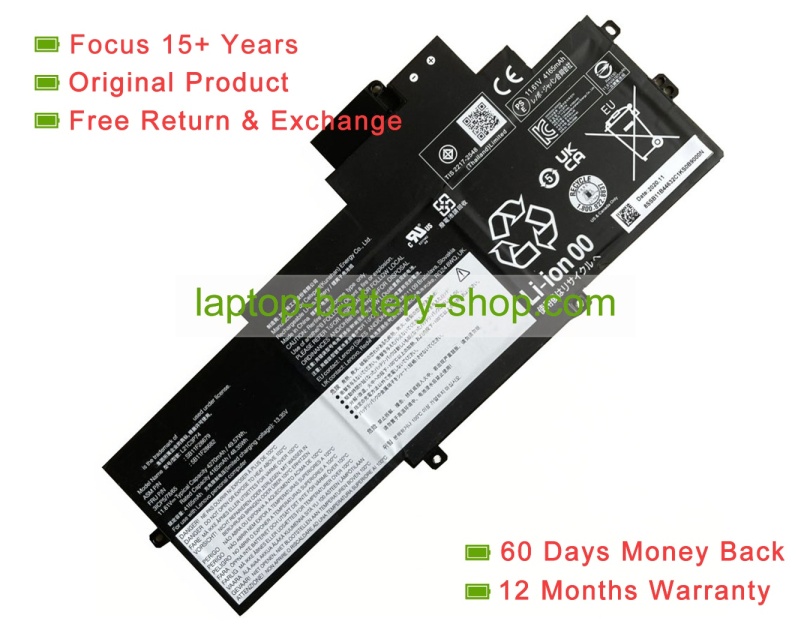 Lenovo SB11B44632, L21L3P74 11.61V 4270mAh original batteries - Click Image to Close
