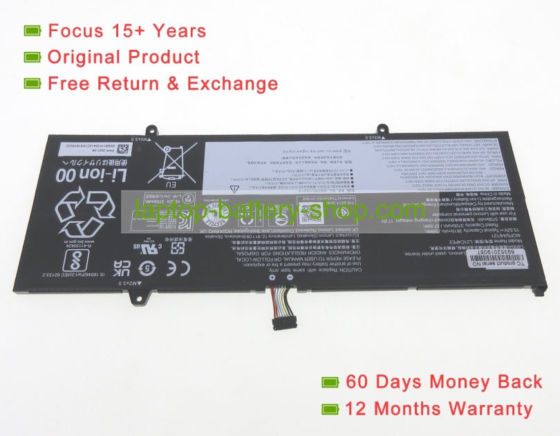Lenovo L21L4PE2, L21M4PE2 15.52V 3815mAh original batteries - Click Image to Close