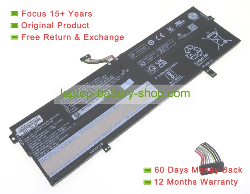 Lenovo SB11F5255, L21M4PE0 15.36V 4511mAh original batteries - Click Image to Close