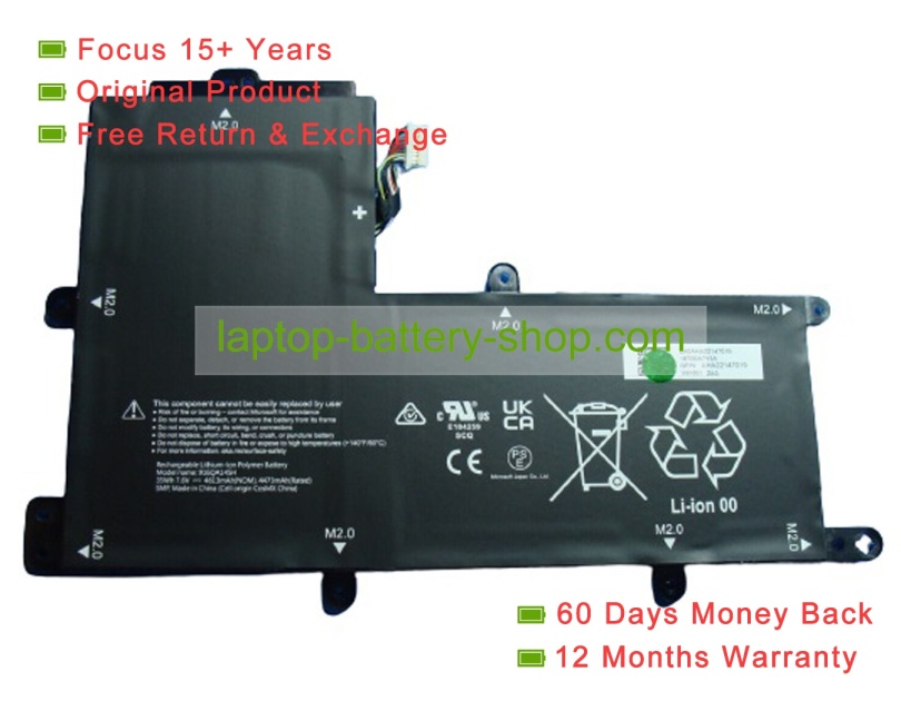 Microsoft 916QA145H 7.6V 4613mAh original batteries - Click Image to Close