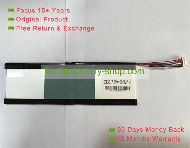 Rtdpart X133 7.6V 4000mAh original batteries - Click Image to Close