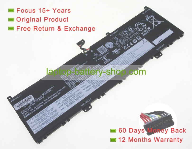 Lenovo L21D4PC7, L21C4PC7 15.52V 4510mAh original batteries - Click Image to Close
