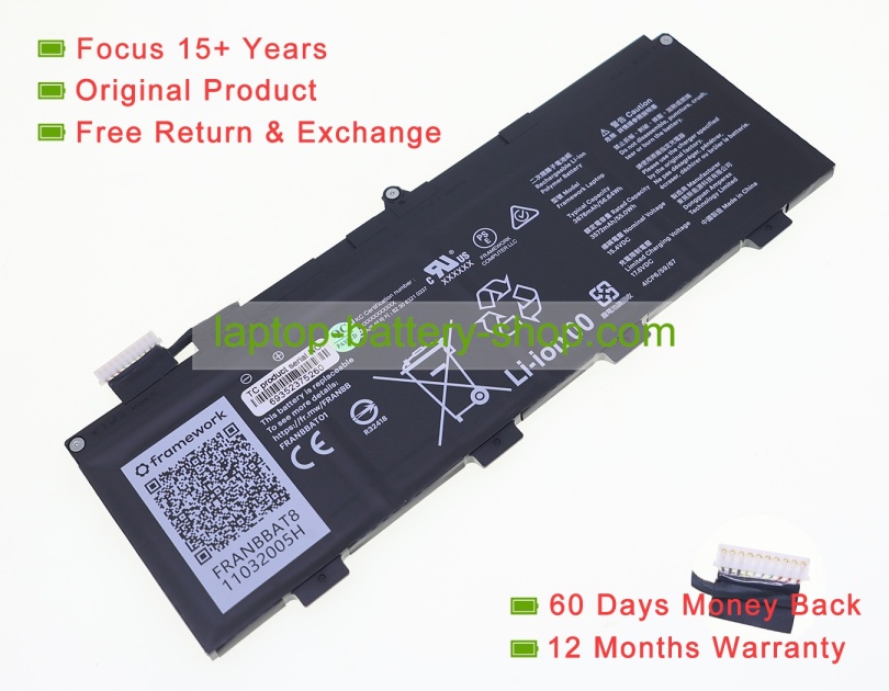 Dell 110320034, FRANBBATO1 15.4V 3572mAh original batteries - Click Image to Close