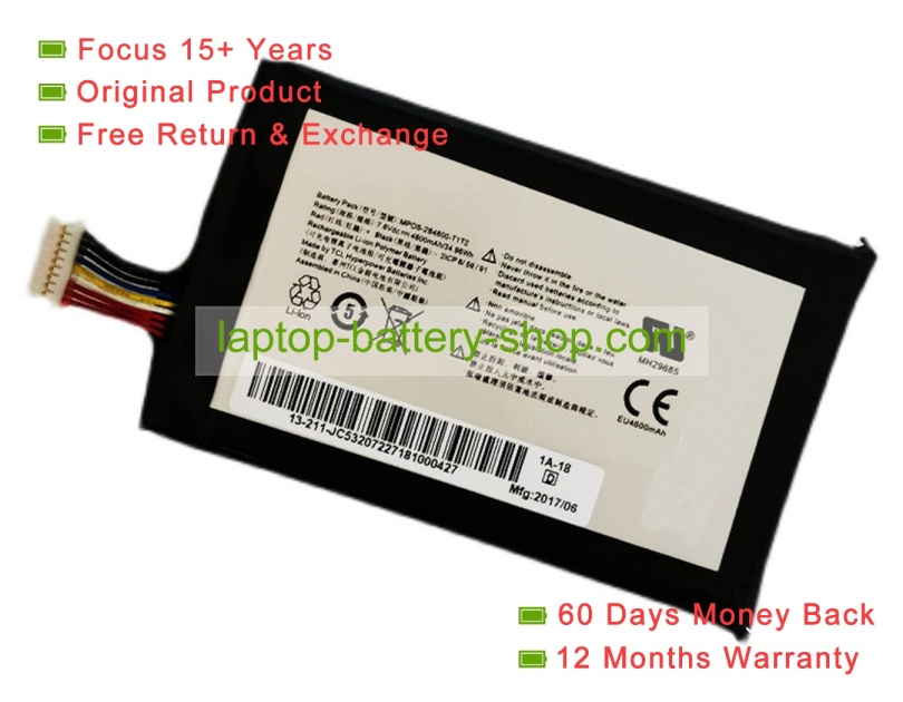 Other MPOS-2S4600, MPOS-2S4600-T1T2 7.6V 4600mAh original batteries - Click Image to Close