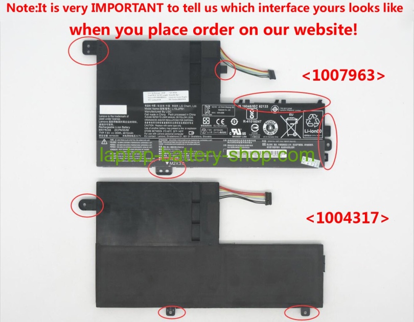 Lenovo L15L2PB1, L15M2PB1 7.6V 4610mAh original batteries - Click Image to Close