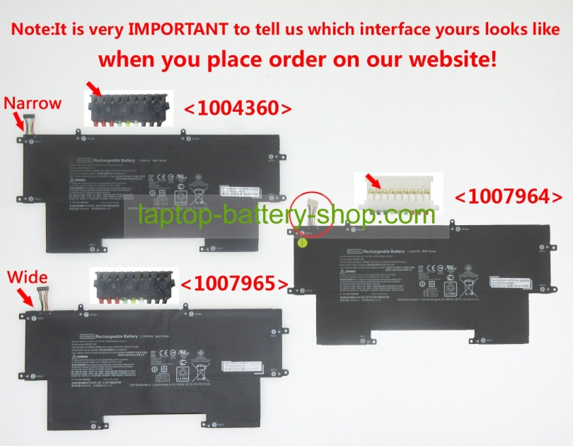 Hp HSTNN-I73C, HSTNN-IB71 7.7V 4900mAh original batteries - Click Image to Close