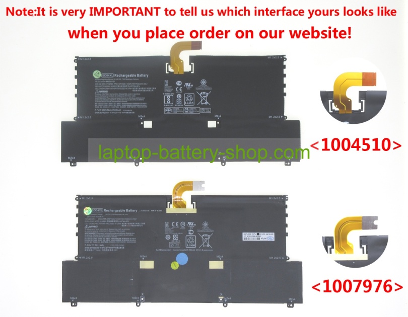 Hp SO04XL, HSTNN-IB7J 7.7V 4950mAh original batteries - Click Image to Close