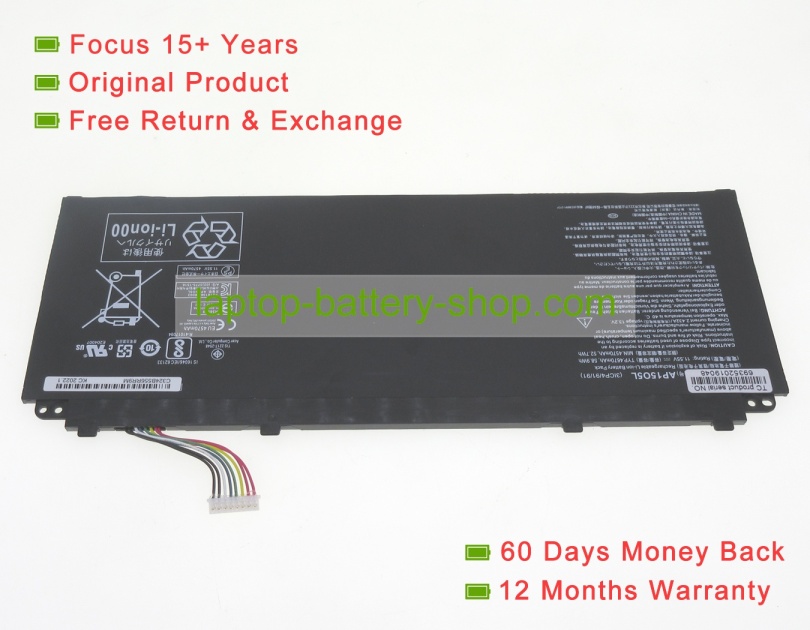 Acer AP15O5L, KT.00305.003 11.55V 4670mAh original batteries - Click Image to Close