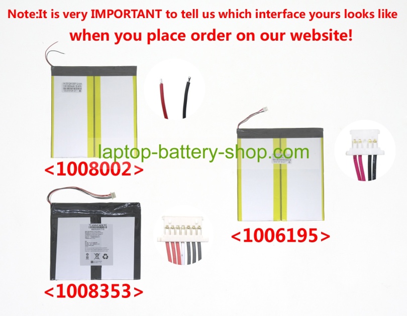 Chuwi 30124135 3.7V 8000mAh replacement batteries - Click Image to Close