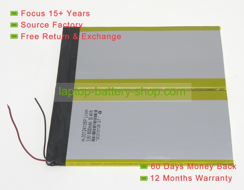 Chuwi 30124135 3.7V 8000mAh replacement batteries - Click Image to Close