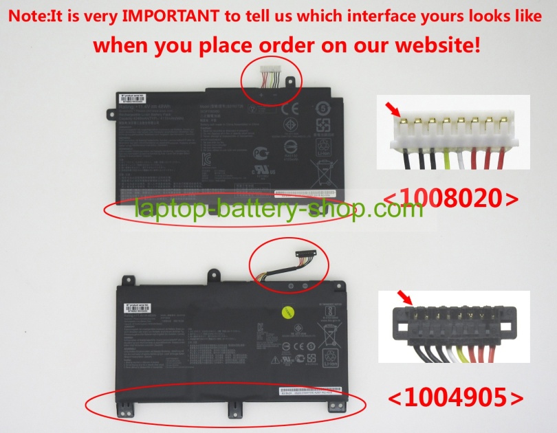 Asus B31N1726, 0B200-02910000 11.4V 4210mAh original batteries - Click Image to Close