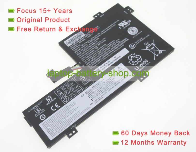 Lenovo L18D3PG1, SB10T83190 11.25V 3735mAh original batteries - Click Image to Close