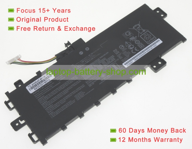 Asus B21Bn2H, B21N1818-3 7.3V or 7.6V 4110mAh original batteries - Click Image to Close