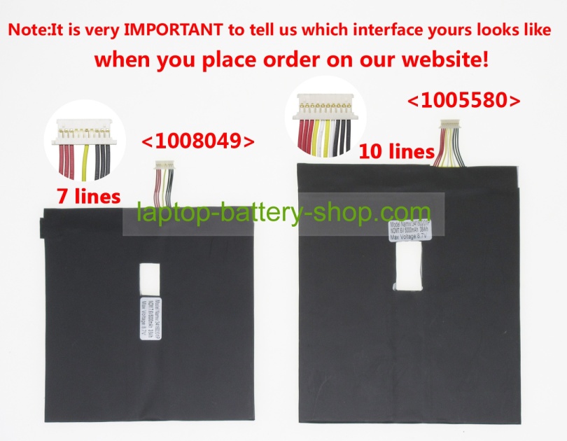 Chuwi CLTD-31152196, 31160201P 7.6V 5000mAh replacement batteries - Click Image to Close