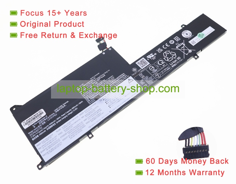 Lenovo L21L3PE2, L21C3PE2 11.64V 5068mAh original batteries - Click Image to Close