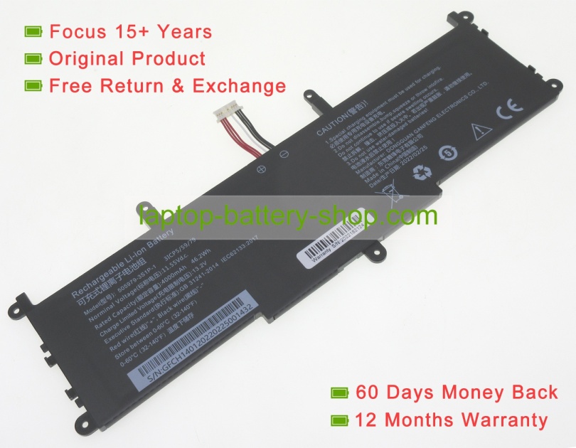 Chuwi 505979-3S1P-1 11.55V 4000mAh original batteries - Click Image to Close