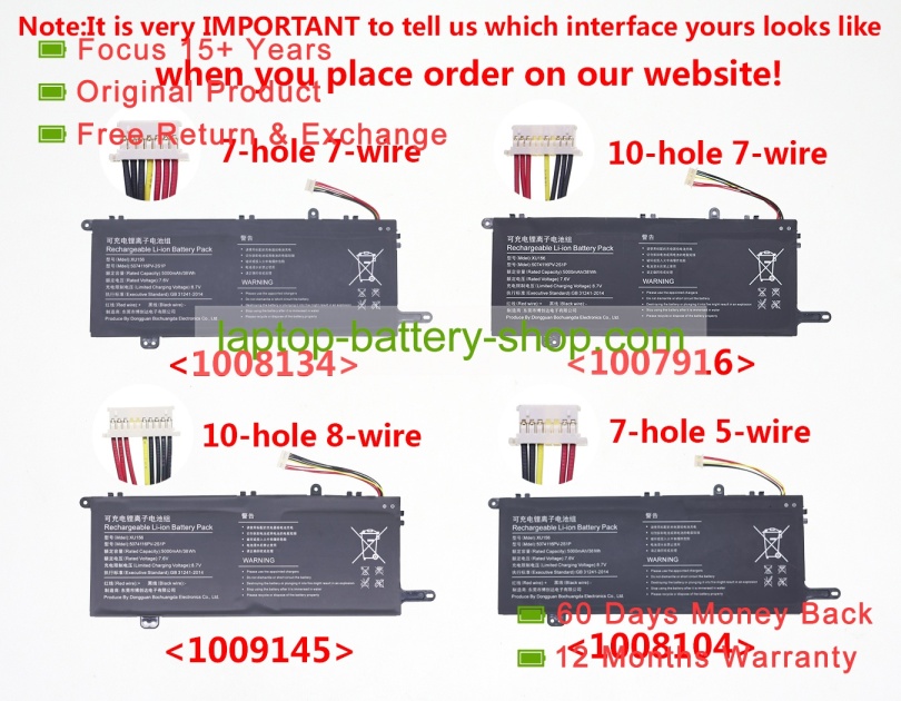 Other H19, H18 7.6V 5000mAh original batteries - Click Image to Close
