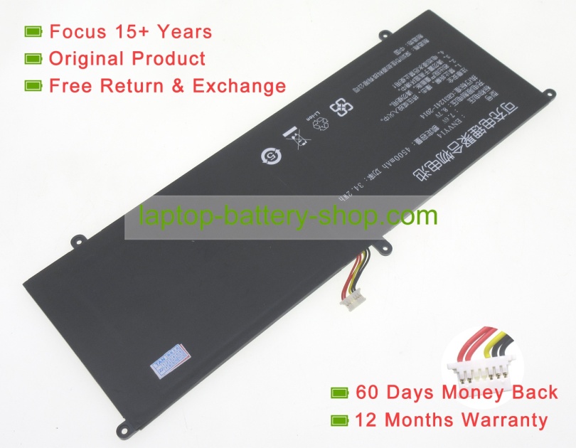 Hasee ENVY14 7.6V 4500mAh original batteries - Click Image to Close