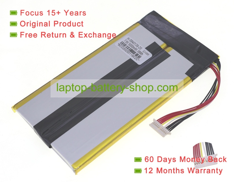 Rtdpart 5840139, ZL-5840139-2S 7.6V 5000mAh original batteries - Click Image to Close