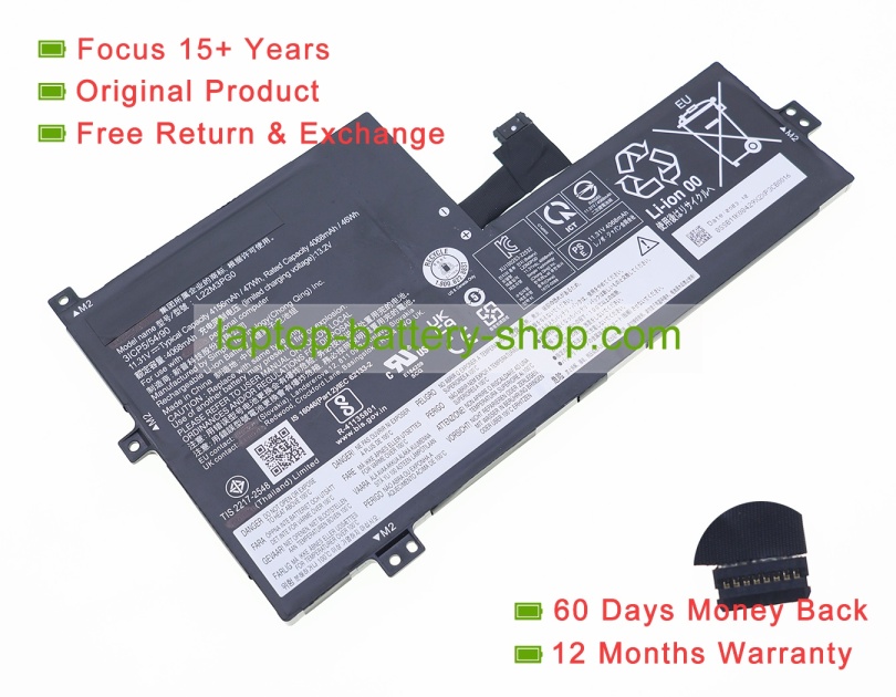 Lenovo L22B3PG0, SB11K08436 11.31V 4156mAh original batteries - Click Image to Close
