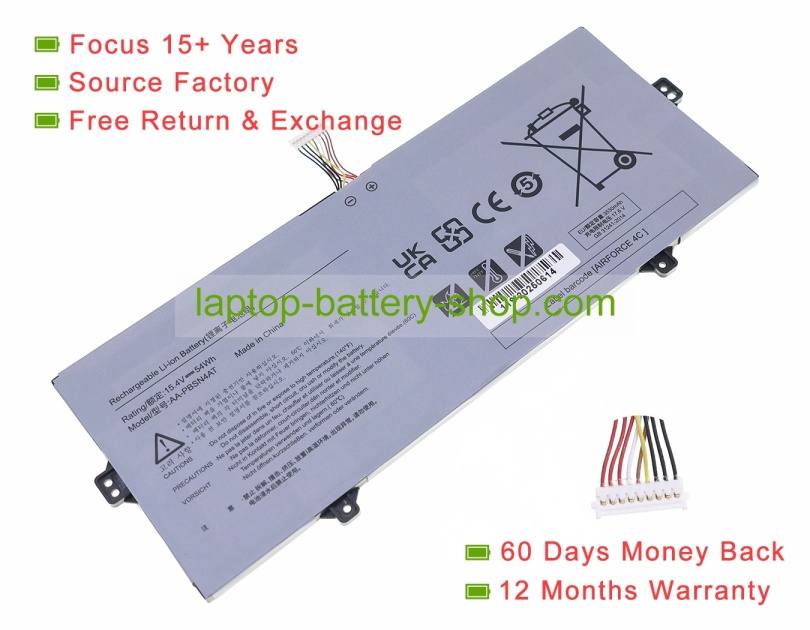 Samsung AA-PBSN4AT, 930SBE 15.4V 3530mAh replacement batteries - Click Image to Close