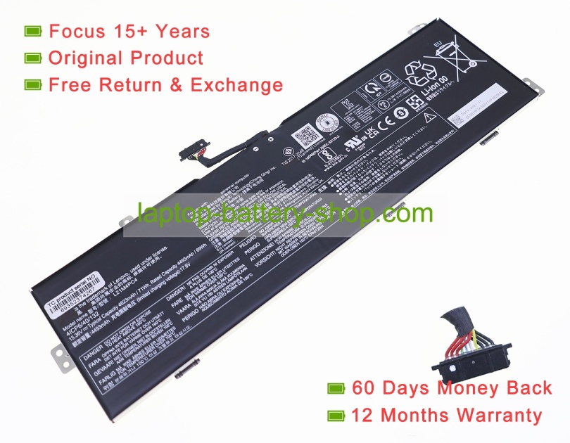 Lenovo L21L4PC1, SB11F36374 15.36V 4623mAh original batteries - Click Image to Close