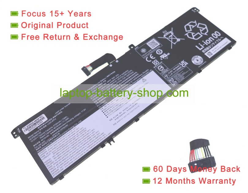 Lenovo L22D4PF4, L22C4PF4 15.52V 4705mAh original batteries - Click Image to Close