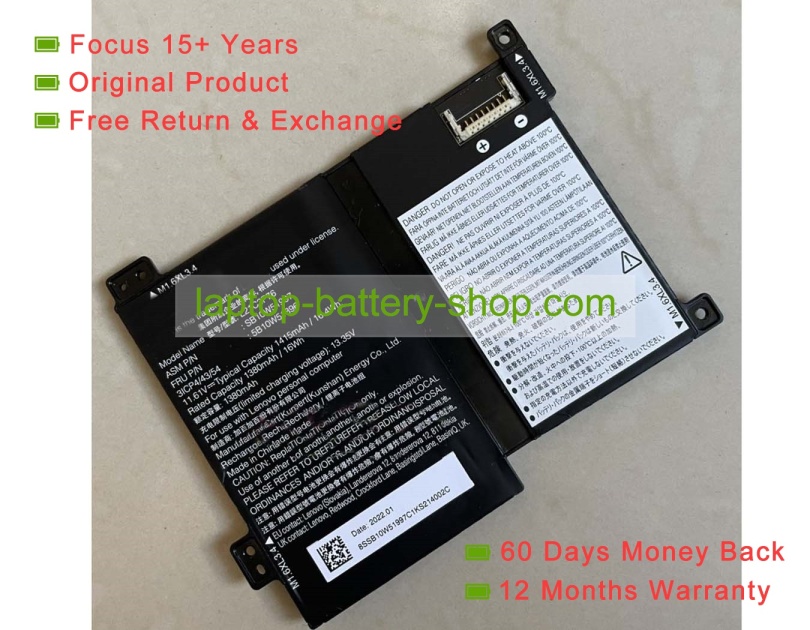 Lenovo 5B10W51896, L21C3P76 11.61V 1415mAh original batteries - Click Image to Close