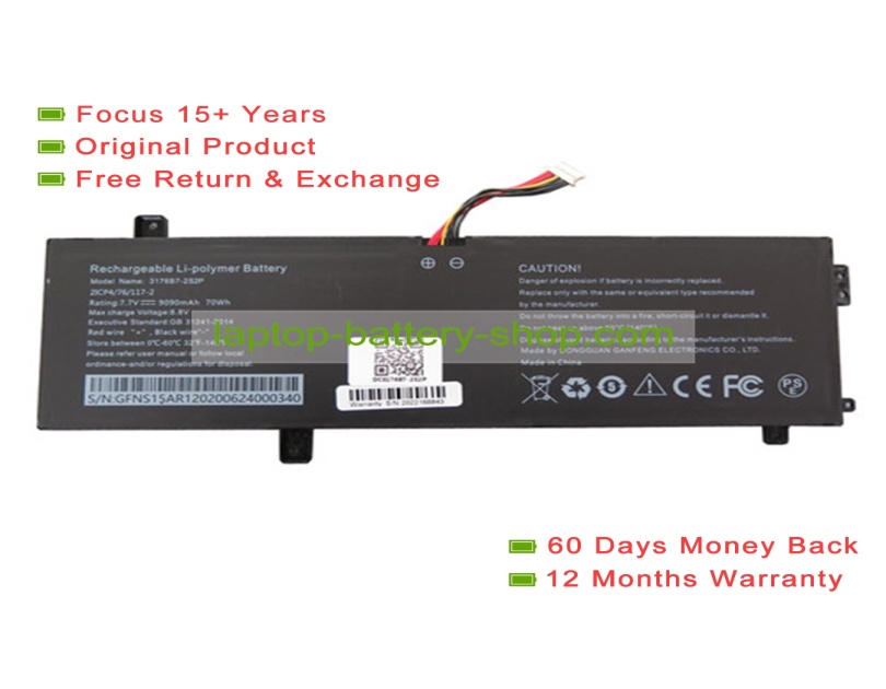 Rtdpart 3176B7-2S2P, 3176B7 7.7V 9090mAh original batteries - Click Image to Close