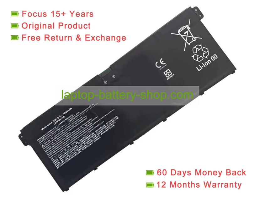 Acer AP22ABN 11.67V 5570mAh original batteries - Click Image to Close