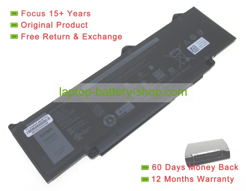 Dell 2X1V9, DR02P 11.4V 4737mAh original batteries - Click Image to Close