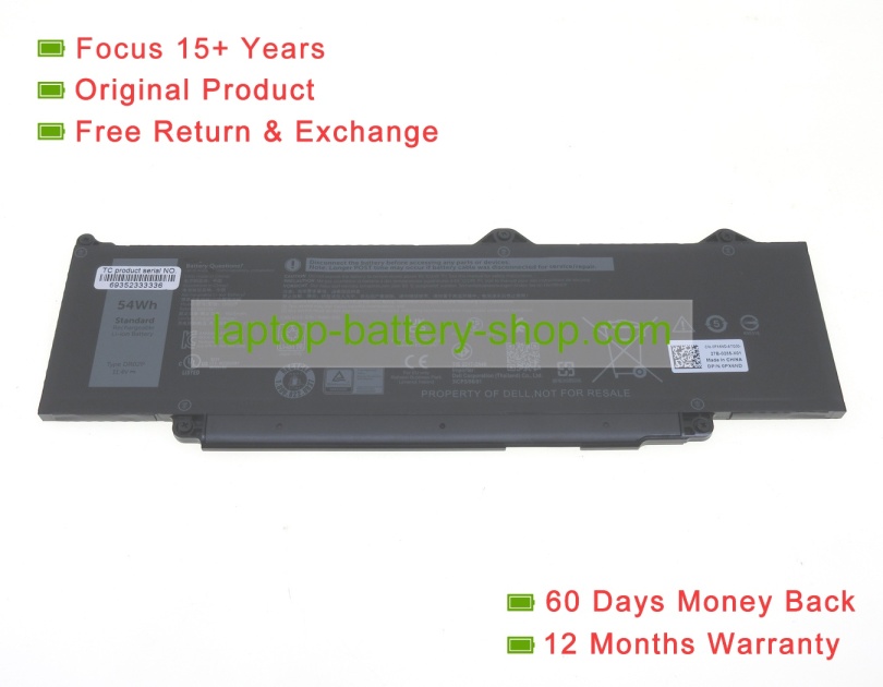 Dell 2X1V9, DR02P 11.4V 4737mAh original batteries - Click Image to Close