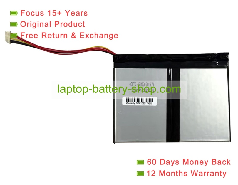 Rtdpart 451103630, CLTD 451103630 7.6V 5000mAh original batteries - Click Image to Close