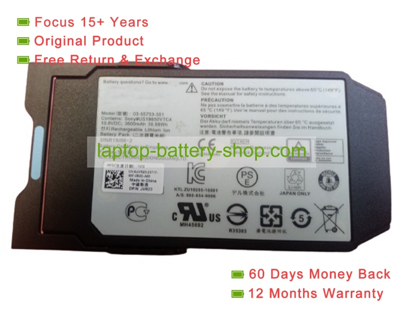Dell JVR23, SC7020F 10.8V 3600mAh original batteries - Click Image to Close