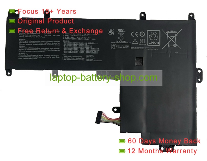 Asus C21N2014 7.7V 4940mAh original batteries - Click Image to Close