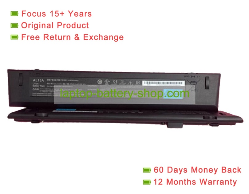 Acer AL13A 11.1V 2520mAh original batteries - Click Image to Close