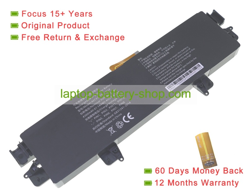 Gpd AEC634791, AEC634791-4S1P 15.4V 4360mAh original batteries - Click Image to Close