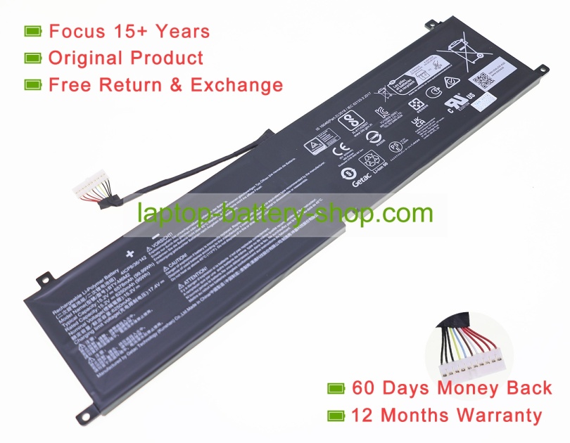 Msi BTY-M6M2 15.2V 6578mAh original batteries - Click Image to Close