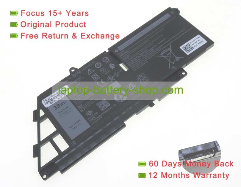 Dell 76KVG, FH97R 7.6V 4882mAh original batteries - Click Image to Close