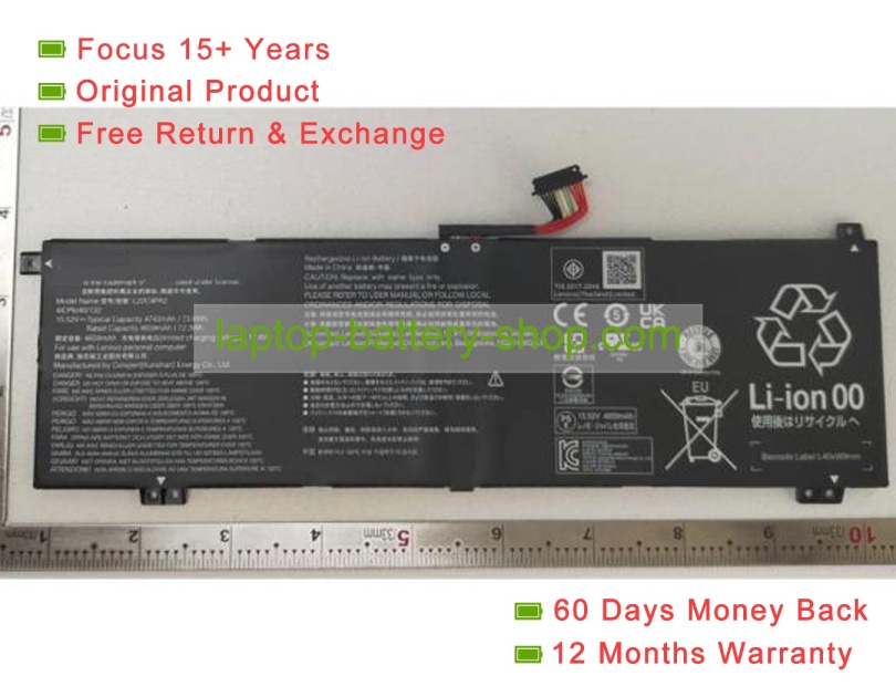 Lenovo L22C4PA2, L22B4PA2 15.52V 4742mAh original batteries - Click Image to Close