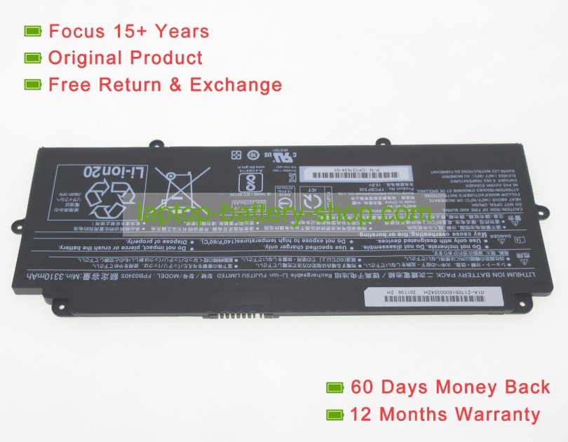 Fujitsu FPB0340S, FPCBP536 14.4V 3490mAh original batteries - Click Image to Close