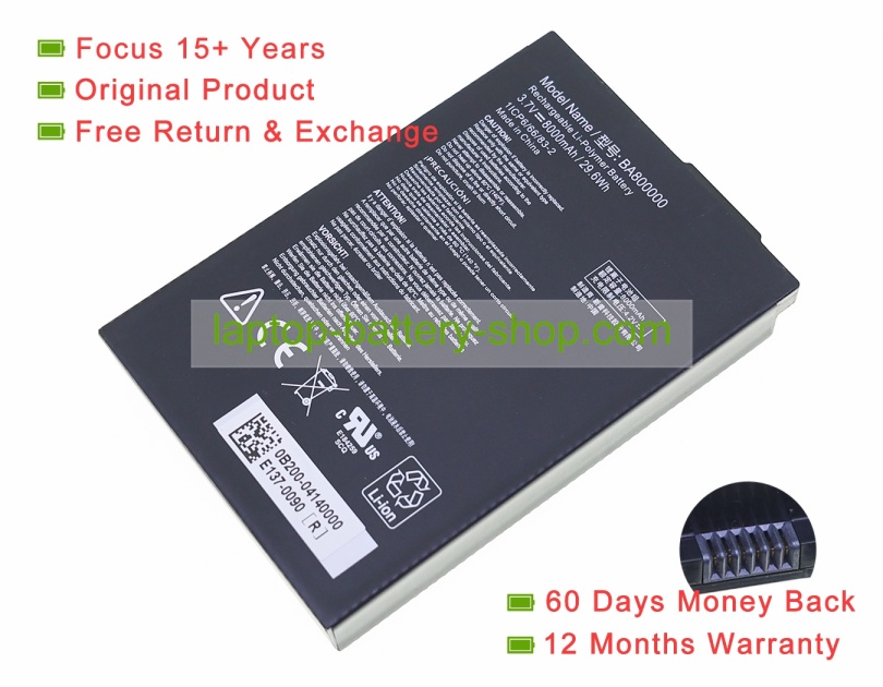 Other BA800000 3.7V 8000mAh original batteries - Click Image to Close