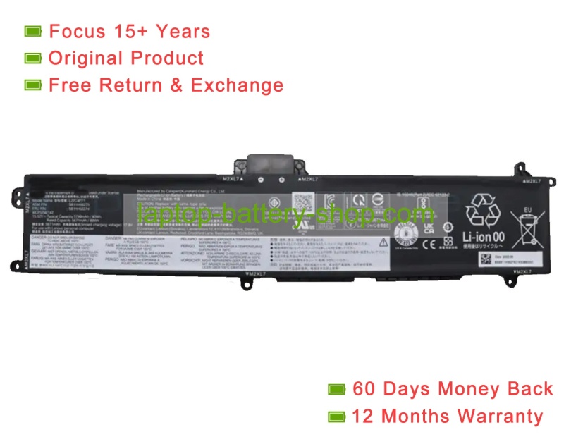 Lenovo L22C4P71, 5B11H56373 15.52V 5799mAh original batteries - Click Image to Close